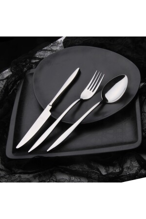 Dmr Life 90-teiliges Yakut Plain Gabel-Löffel-Set für 12 Personen 90-teiliges Yakut Plain Spoon DET - 3