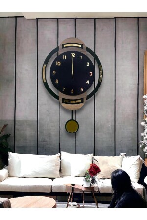 DMR01 Duvar -Duvar Saati- Ahşap Saat- Sarkaçlı Saati Ahşap Sarkaçlı Duvar Saati-Wall Clock - 5