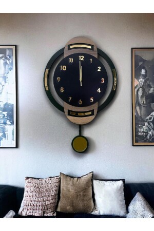 DMR01 Duvar -Duvar Saati- Ahşap Saat- Sarkaçlı Saati Ahşap Sarkaçlı Duvar Saati-Wall Clock - 6