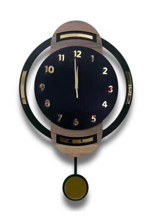 DMR01 Duvar -Duvar Saati- Ahşap Saat- Sarkaçlı Saati Ahşap Sarkaçlı Duvar Saati-Wall Clock - 8