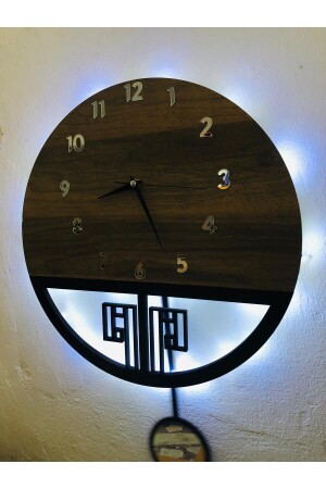 DMR1006 Duvar Saati- Ahşap Duvar Saati- Duvar Saati- Sessiz Duvar Saati- Wooden Wall Clock - 4