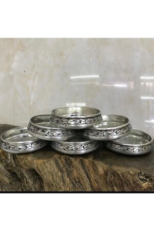 Dmt Gaziantep Bakır 6'lı Kahvaltı Tabağı Seti Kahvaltı Kasesi Çerezlik Seti El Işlemesi Çap:10 Cm TYC00465797546 - DMT COPPER HOME