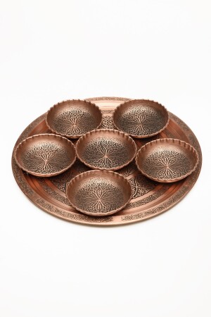 Dmt Gaziantep Kupfer-Snackschalen-Set, Nüsse, 6er-Set (10 cm x 3 cm) (32 Tabletts) DMT-19166 - 2