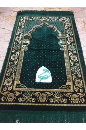 Dodya Kadife Namaz Seccadesi 3'lü Lüx Set - Köksal