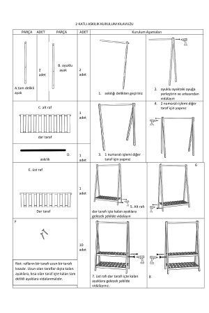 Doğal Ahşap Elbise Askılığı Konfeksiyon Askılık Ayaklı Askılık 148x86x38 Cm 250056 - 5