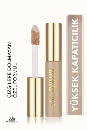 Doğal Bitişli Kapatıcı (SOĞUK ALT TON) - Stay Perfect Concealer - 006 Medium Beige - 8682536085540 - 2