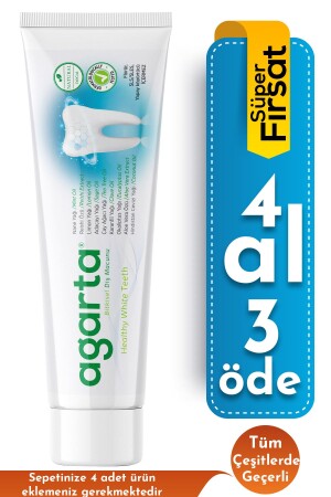 Doğal Bitki Özlü Florürsüz Beyazlatıcı Diş Macunu 100 Ml-130 gr - Agarta
