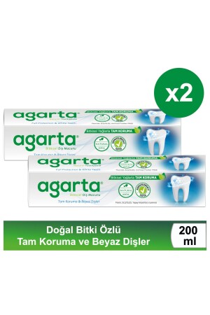 Doğal Bitki Özlü Florürsüz Diş Macunu 100 ml - 2 Adet - Agarta