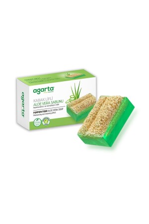 Doğal Kabak Lifli El Yapımı Aloe Vera Sabunu Arındırıcı Etkili 125 gr - 4