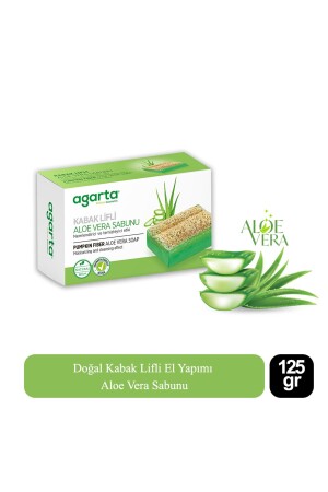 Doğal Kabak Lifli El Yapımı Aloe Vera Sabunu Arındırıcı Etkili 125 gr - 6