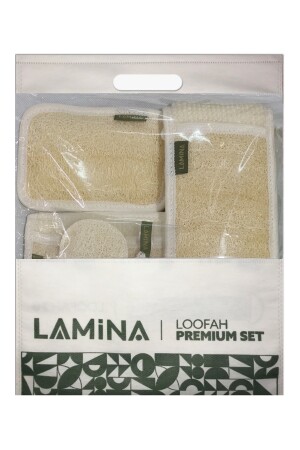 Doğal Kabak Loofa Kesesi Seti , Kabak Hamam Peeling Takımı. LAM001001 - 4