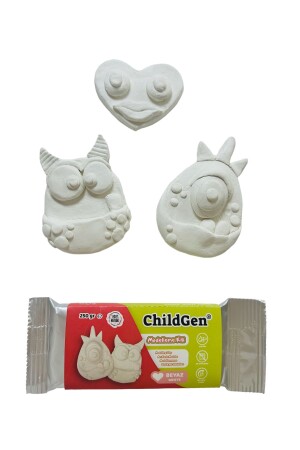 Doğal Modelleme Kili (Modelling Clay)- Hava ile Kurur (Air-dry)- Beyaz - Childgen