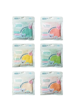 Doğal Oyun Hamuru 6'lı Kartuş Paket Pastel Set (Eco-pack Refill) 6*150gr - 2