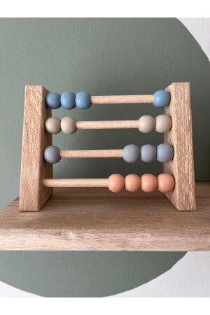 Doğal Sağlıklı Ahşap Oyuncak Montessori Abaküs Analitik Zeka Matematik Çocuk Bebek Odası Dekor - Doru