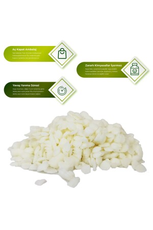 Doğal Soya Wax Mum Hammaddesi - Parafin İçermez - 1 Kg Aç Kapat Ambalajda - 4