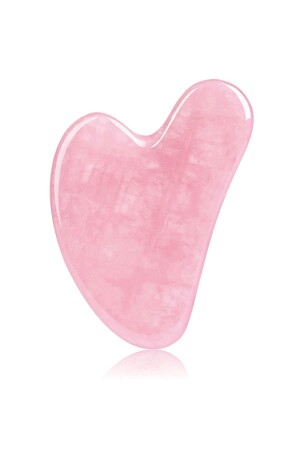 Doğaltaş Kalp Pembe Kuvars Gua Sha Yüz Masaj Taşı - 4