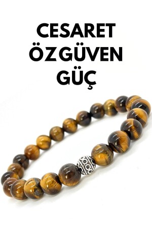 Doğaltaş - Kaplan Gözü Bileklik - Cesaret - Özgüven - Güç - Mutluluk - Unisex - 2