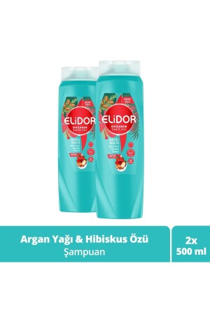 Doğanın Enerjisi Saç Bakım Şampuanı Argan Yağı Ve Hibiskus Özü 500 ml X2 Adet SET.UNİ.2965 - 1