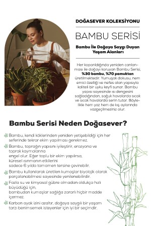 Doğasever Grove Bambu Tek Kişilik Nevresim Takımı Indigo 200.22.01.0023 - 8