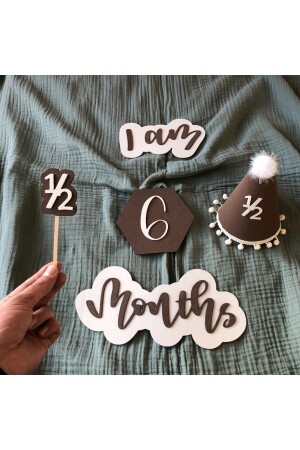 Doğum Günü Parti Seti 6 Aylık Yarım Yaş Şapkalı(5 Parça) - Aloha Concept