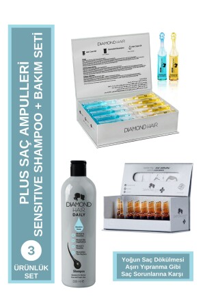 Dökülen- Aşırı Yıpranmış- Yavaş Uzayan Saçlar Için Fırsat Seti - Diamond Hair