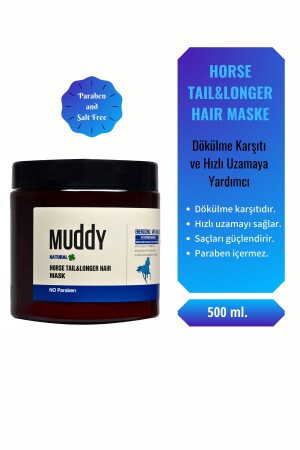 Dökülme Karşıtı Horse Taıl & Longer Haır Hızlı Uzamaya Yardımcı At Kuyruğu Maskesi 500 Ml - 1