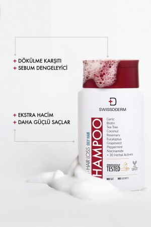 Dökülme Karşıtı Şampuan- Yağlı Saç- Vegan- Hızlı Uzatma- Sülfatsız Tuzsuz Saç Dökümesine Karşı 300ml - 5