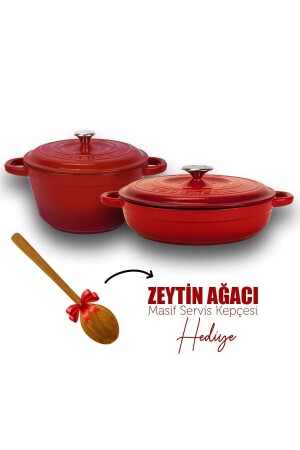 Döküm 2x New Heritage Serisi Döküm Demir Tencere Tava Seti LV S NHR 2X SET - 1