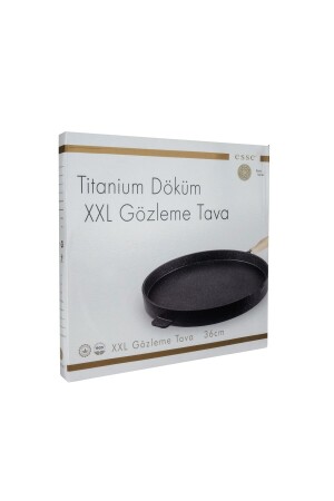 Döküm Tıtanıum Çift Taraflı Izgara-gözleme-bazlama Tavası 36 Cm 8683229233545 - 4