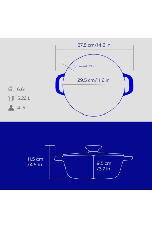 Döküm Yuvarlak Tencere Döküm Demir Kapak Experience Serisi Çap(Ø)28cm LV Y TC5 28 K2 - 6