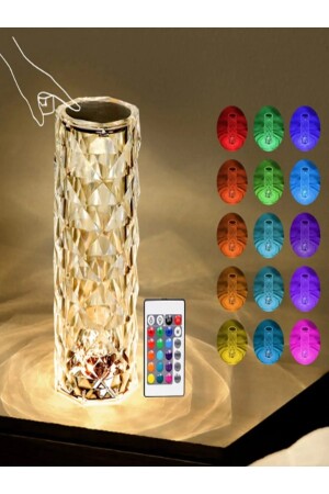 Dokunmatik Kristal Led Sensör Usb Şarjlı,kumandalı, Masa Lambası ,dekoratif Gece Lambası MU-KRİSTAL-LED - 2