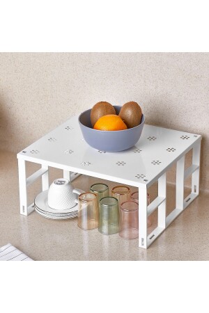 Dolap Içi Düzenleyici Raf Tabak Bardak Rafı Metal Raf 2'li - Organizers