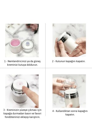 Doldurulabilir Pompalı Krem Kutusu Seyahat Taşınabilir Krem Kutusu 30 Ml - 2