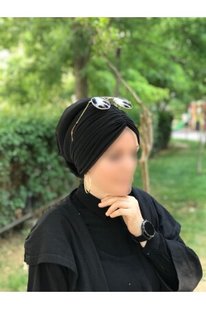 Dolgulu Siyah Drape Dış Bone NB-BDB-01 - 5