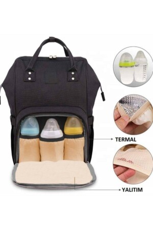 Domestic Mother Baby Care Rucksack, wasserdichte Babytasche mit Flaschenthermosflasche - 4