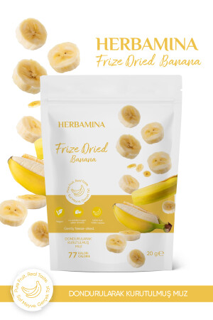 Dondurularak Kurutulmuş Muz - 20 gr - Herbamina