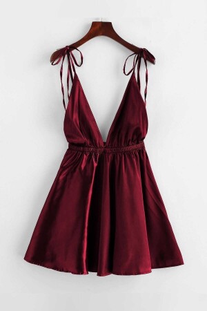 Donna Layla Bordo Saten Gecelik - Pembishomewear