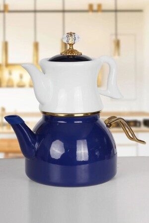 منز-دوفي كوب شاي من الميكروبات مع كوب شاي من البورتسلان البحرية الأزرق dop14310898igo - PORLİSTAN