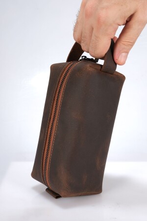 Dopp Kit Herrenhandtasche aus echtem Leder - 1