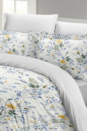 Doppelbett-Bettbezug-Set, eng gewebter Baumwollsatin, 3D-Spezialdesign, Frühlingsblumen, Luxus (ohne Laken) PERLASERA26301 - 6