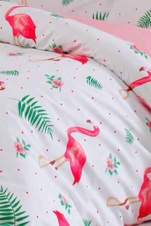 Doppelbett-Bettbezug-Set Flamingo - 4