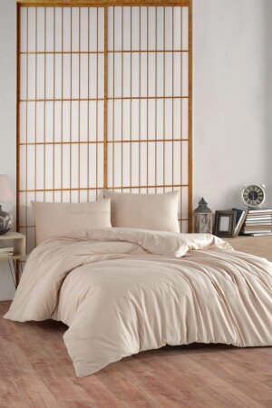 Doppelbett-Bettbezug-Set mit elastischen Laken aus 100 % Baumwolle, 4 Farben lcnev - 2
