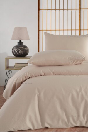 Doppelbett-Bettbezug-Set mit elastischen Laken aus 100 % Baumwolle, 4 Farben lcnev - 3