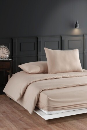 Doppelbett-Bettbezug-Set mit elastischen Laken aus 100 % Baumwolle, 4 Farben lcnev - 1
