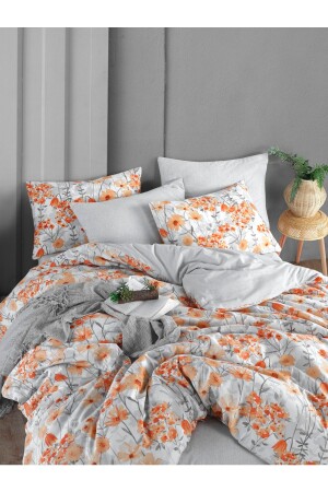 Doppelbett-Bettbezug-Set mit Spannbettlaken Naranja NEVTKM-Ç - 1