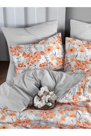 Doppelbett-Bettbezug-Set mit Spannbettlaken Naranja NEVTKM-Ç - 4