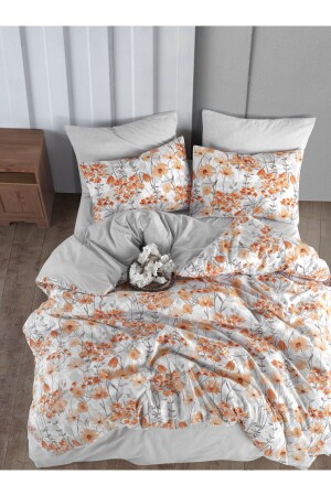 Doppelbett-Bettbezug-Set mit Spannbettlaken Naranja NEVTKM-Ç - 5