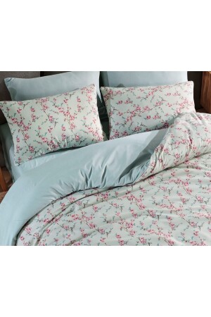 Doppelbett-Bettbezug-Set, rosa Blume, NTÇİFTPEMBEÇİÇEK - 4