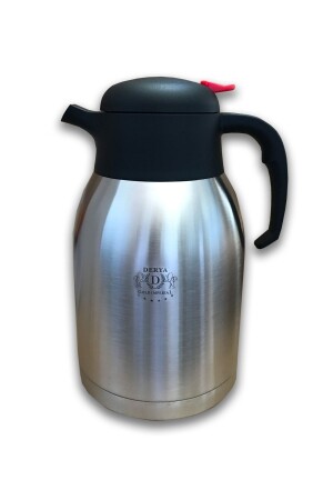 Doppeldeckige Premium-Thermoskanne aus Edelstahl, 2 l, Thermoskanne für Wasser, Erfrischungsgetränke, Tee, für Picknick, Camping, Service, Catering, Premium-Thermoskanne aus Edelstahl, 2 l - 1