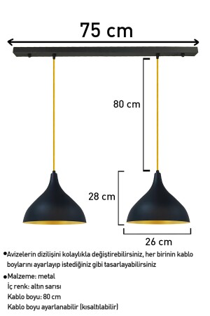 Doppelflügel-Langschwarz-Kronleuchter, Pendelleuchte, Wohnzimmer, Schreibtisch, Küche, Wohnzimmer, Hotel-Kronleuchter BMM7144RK - 5